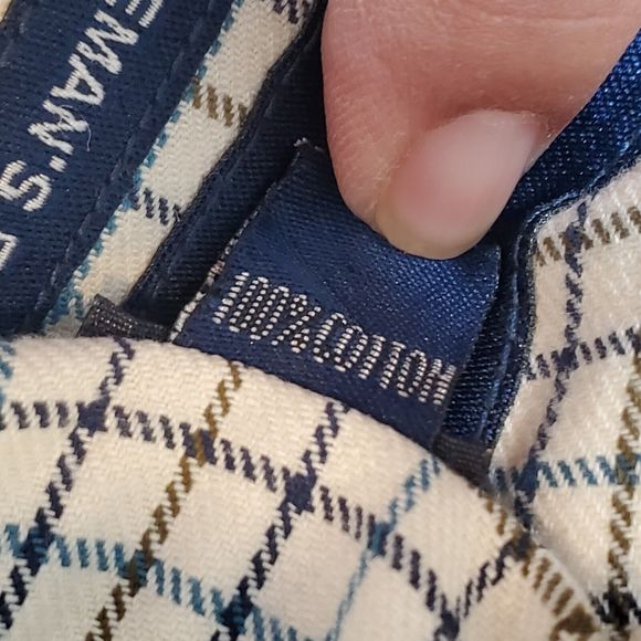 T Harris London Men's Long Sleeve Shirt Size L Large Gentleman's Fit Check Cream - Picture 10 of 10